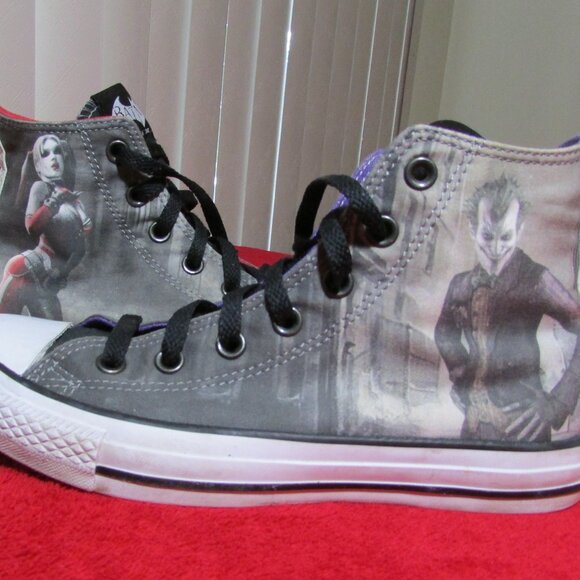 Converse Harley Quinn Joker Mad Love Chuck Taylor All Star Sneakers High Top - Picture 2 of 12